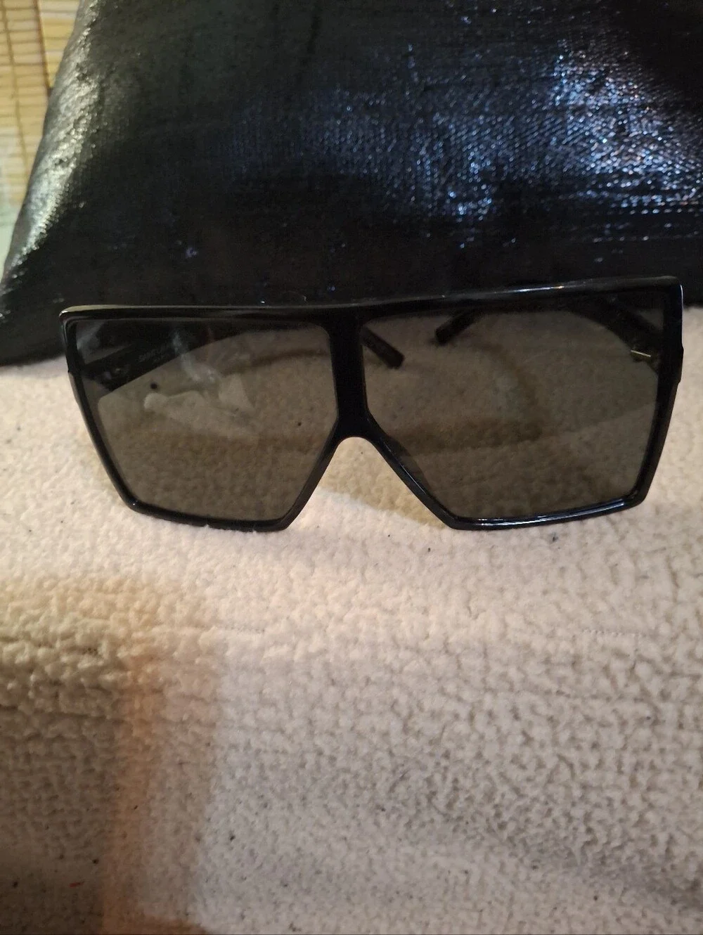 YSL Black Shield Sunglasses - Classic Polarized Look